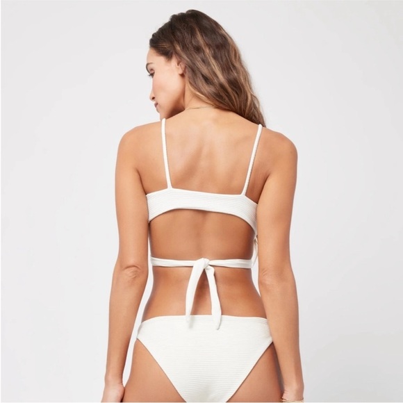 L *Space cream Chloe tie top NWT - Picture 2 of 4